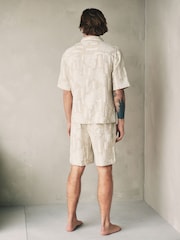 Neutral Woven Shirt and Shorts Set - Image 4 of 11