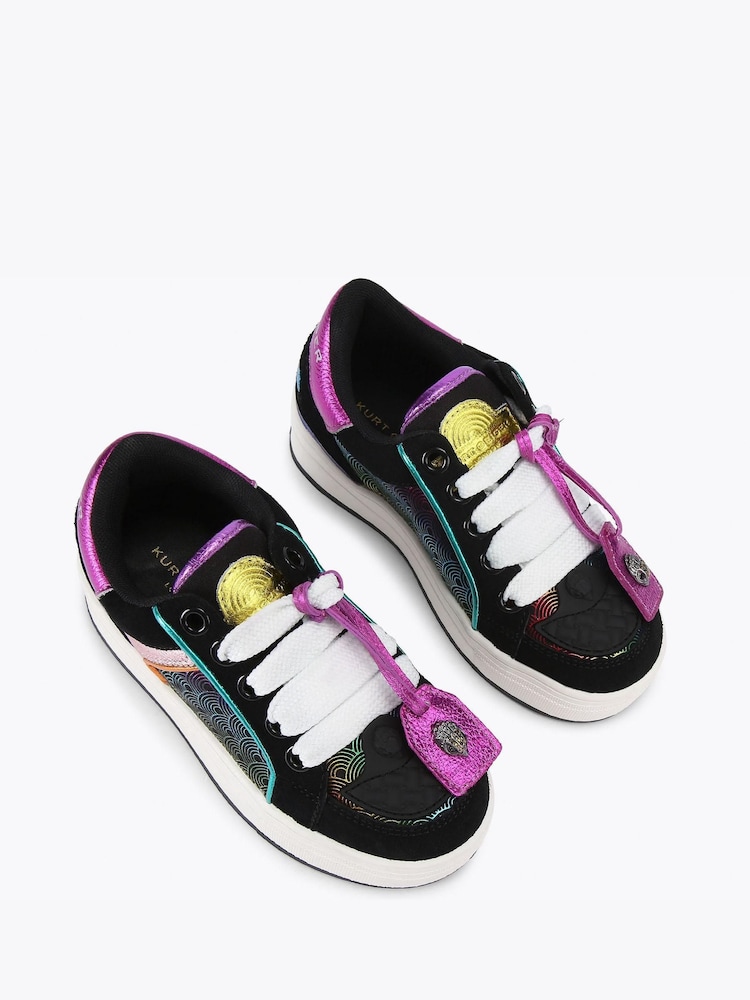 Carvela Black/Purple Lace Up Trainers - Image 2 of 4 Carvela Black/Purple Lace Up Trainers - Image 2 of 4