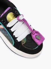 Carvela Black/Purple Lace Up Trainers - Image 3 of 4