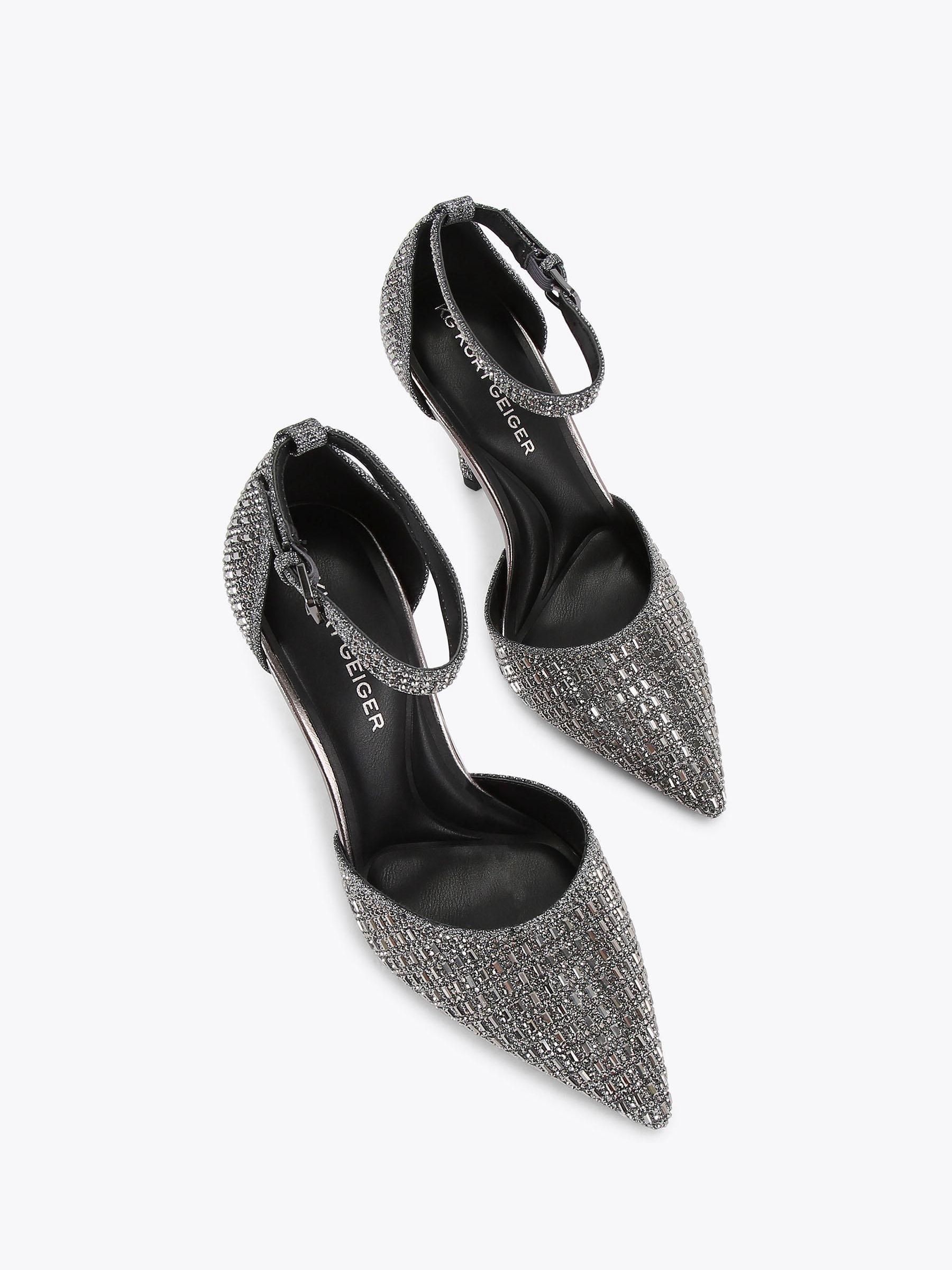 Buy KG Kurt Geiger Grey Pewter Fleur Court Shoes from Next USA