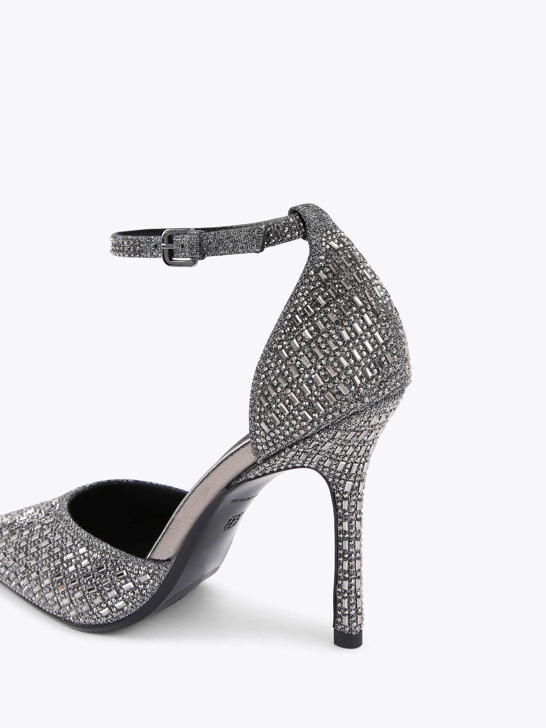 Buy KG Kurt Geiger Grey Pewter Fleur Court Shoes from Next USA