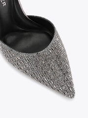 KG Kurt Geiger Grey Pewter Fleur Court Shoes - Image 5 of 5