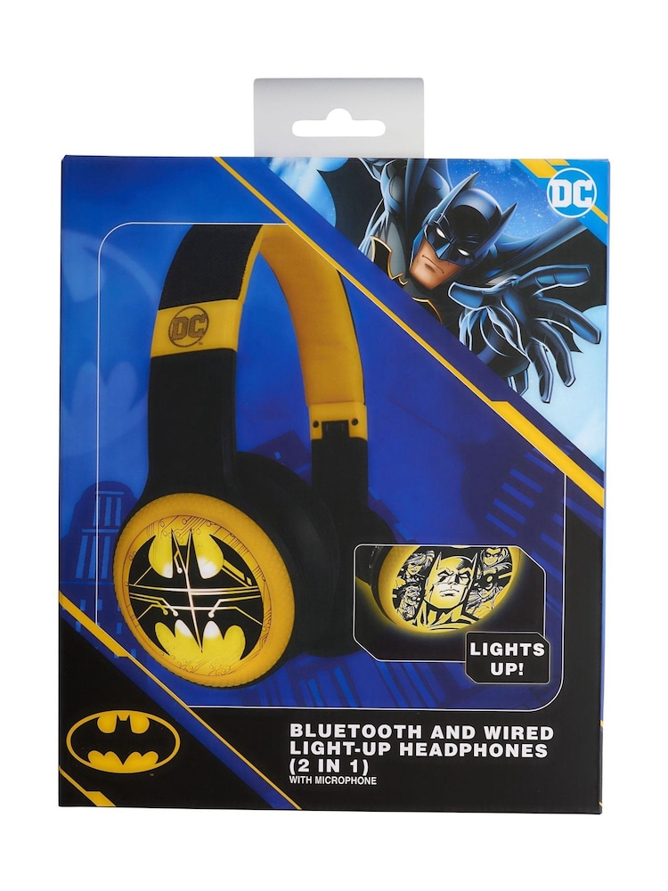 Batman Black Yellow Light Up Bluetooth Headphones - Image 4 of 4