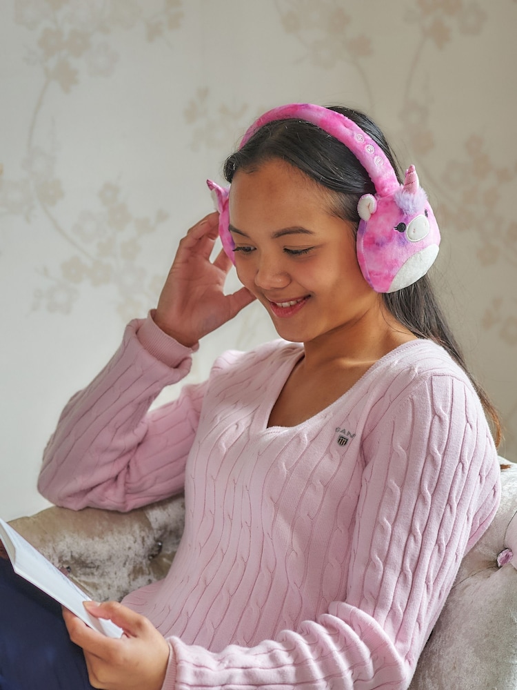 Squishmallows Pink Purple Plush Bluetooth Headphones - Image 3 of 3