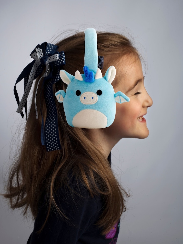 Squishmallows Teal White Plush Bluetooth Headphones - Image 4 of 4