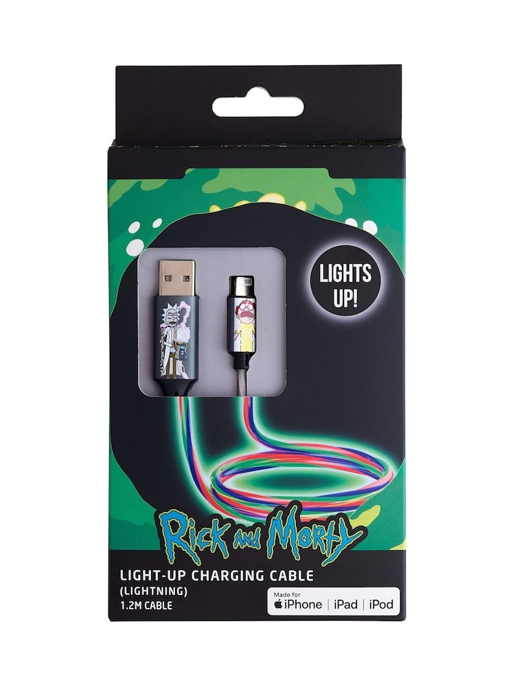 Rick and Morty Green Light Up Charging Cable - Image 6 of 6
