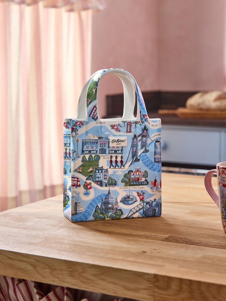 Cath Kidston Blue London Hand Bag Vase - Image 2 of 5