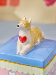 Cath Kidston Pink Floral Dog Trinket Jar - Image 2 of 5