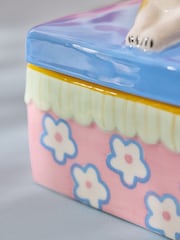 Cath Kidston Pink Floral Dog Trinket Jar - Image 4 of 5