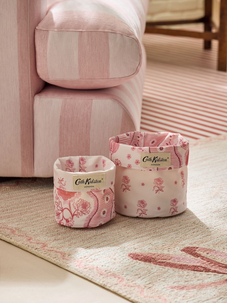 Cath Kidston Set of 2 Pink Quilted Storage Bags - Image 2 of 5