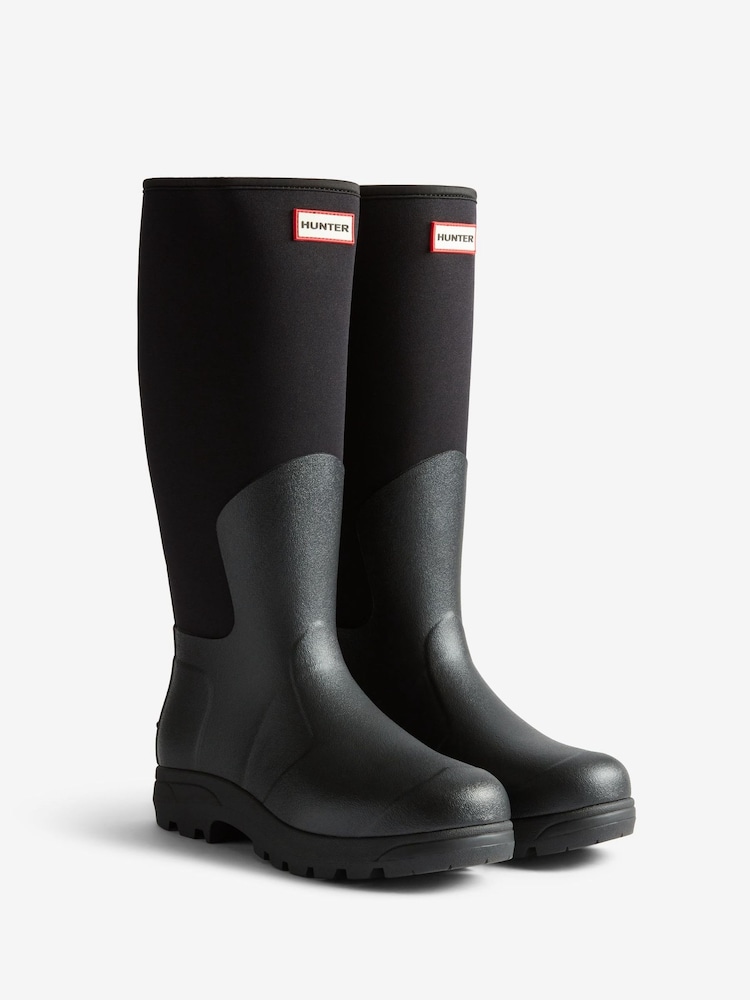 Hunter Black Unisex Balmoral Neoprene Boots - Image 2 of 4