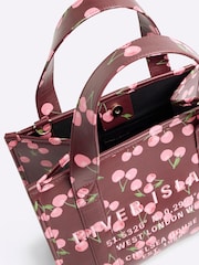 River Island Red Print Embroidered Tote Bag - Image 5 of 5
