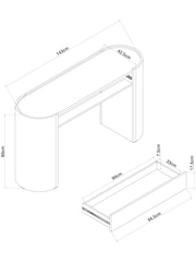 Mid Natural Nomad Oak Effect Console Table - Image 5 of 11