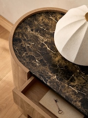 Mid Natural Nomad Oak Effect Console Table - Image 6 of 11