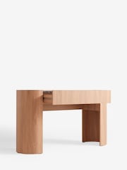 Mid Natural Nomad Oak Effect Console Table - Image 9 of 11