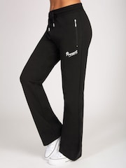 Pineapple Black Womens Zip Pocket Flare Trousers - Image 1 of 7