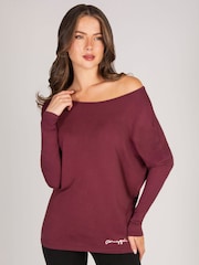 Pineapple Red Womens Long Sleeve Jersey Top - Image 1 of 5