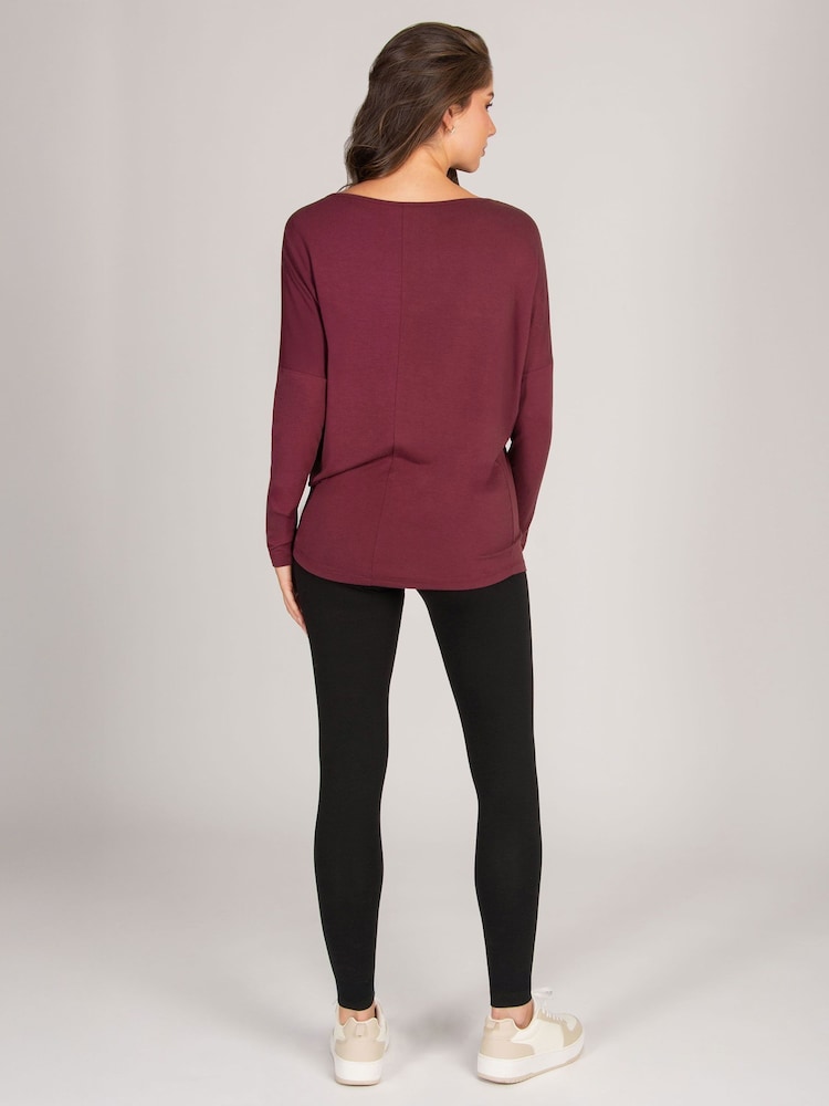 Pineapple Red Womens Long Sleeve Jersey Top - Image 5 of 5