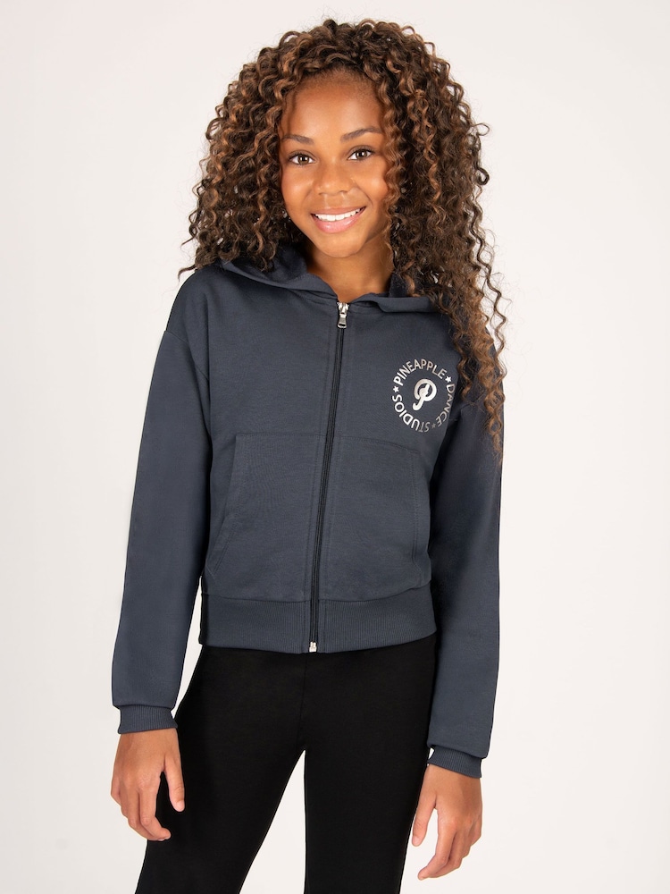 Pineapple Grey Logo Zip Hoodie - Image 1 of 5
