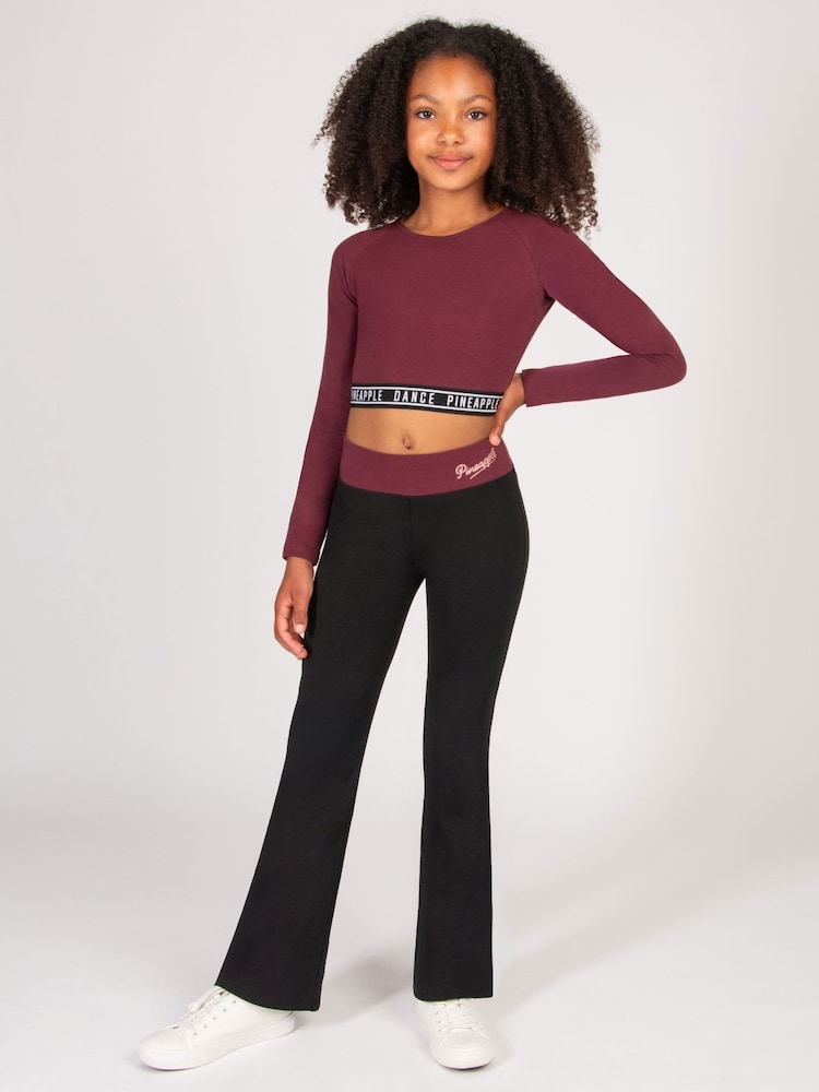 Pineapple Red Tape Girls Long Sleeve Crop Top - Image 2 of 5 Pineapple Red Tape Girls Long Sleeve Crop Top - Image 2 of 5