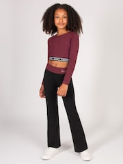 Pineapple Red Tape Girls Long Sleeve Crop Top - Image 3 of 5
