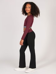 Pineapple Red Tape Girls Long Sleeve Crop Top - Image 4 of 5