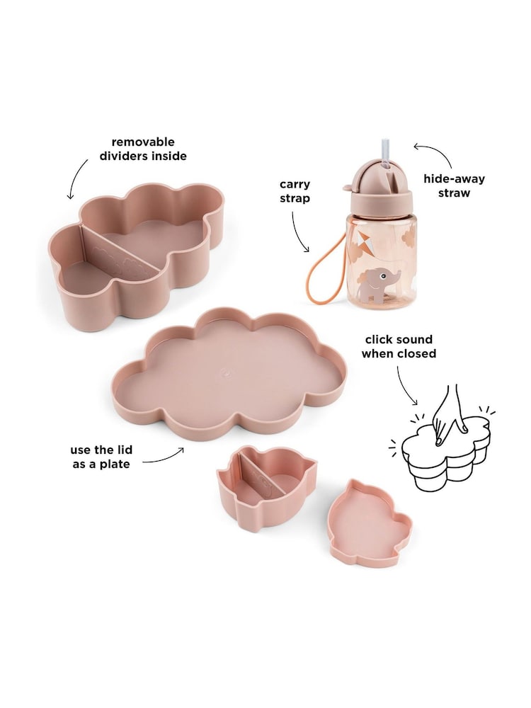 Done by Deer Pink Lunch & Snack Box with Straw Bottle Playground Powder - Image 5 of 5