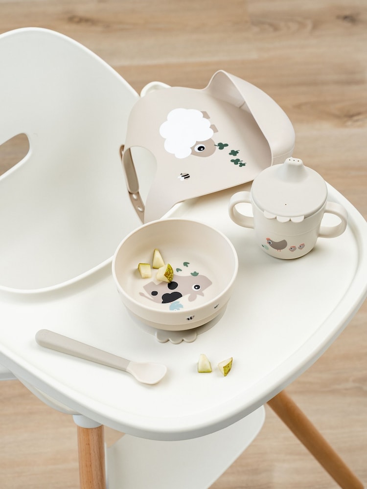 Done by Deer Tan Brown Suction Tiny Farm Sand Foodie First Meal Set - Image 1 of 5 Done by Deer Tan Brown Suction Tiny Farm Sand Foodie First Meal Set - Image 1 of 5