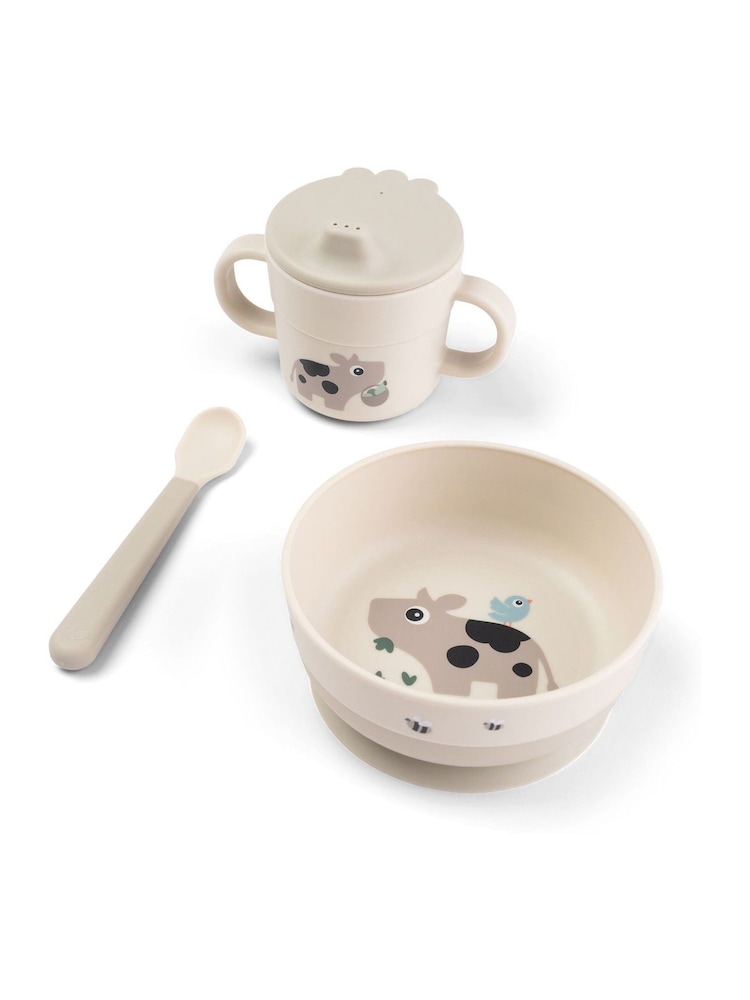 Done by Deer Tan Brown Suction Tiny Farm Sand Foodie First Meal Set - Image 2 of 5 Done by Deer Tan Brown Suction Tiny Farm Sand Foodie First Meal Set - Image 2 of 5