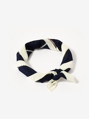 Mint Velvet Blue Navy Print Square Neck Scarf - Image 1 of 3