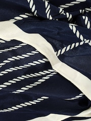 Mint Velvet Blue Navy Print Square Neck Scarf - Image 3 of 3