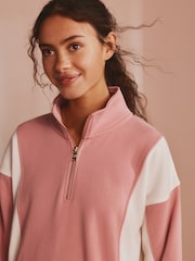 Bath & Body Works Pink Quarter Zip Long Line Sweat Top - Image 5 of 6