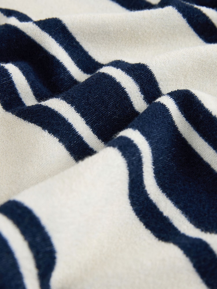 White/Blue Stripe Short Sleeve Toweling Set - Image 11 of 11