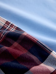 Blue/ Mauve Purple Cosy Short Sleeve Pyjamas Set 2 Pack - Image 6 of 14