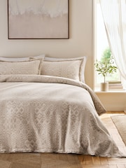 Natural N. Premium Abstract Jacquard Duvet Cover and Pillowcase Set - Image 1 of 3
