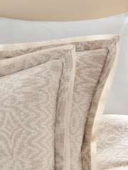 Natural N. Premium Abstract Jacquard Duvet Cover and Pillowcase Set - Image 4 of 5