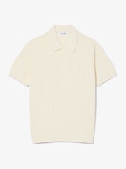 Lacoste Matt Ribbed Blend Polo Collar Sweater - Imaginea 1 din 3