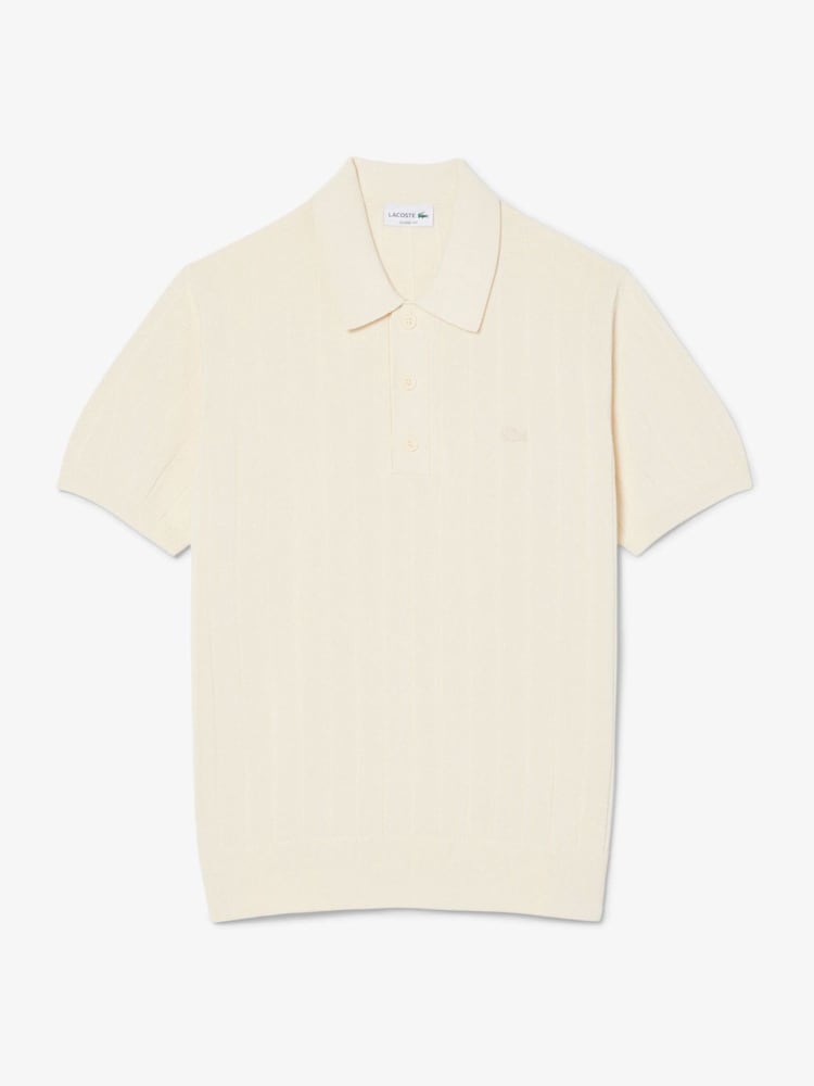 Lacoste Matt Ribbed Blend Polo Collar Sweater - Imaginea 1 din 3