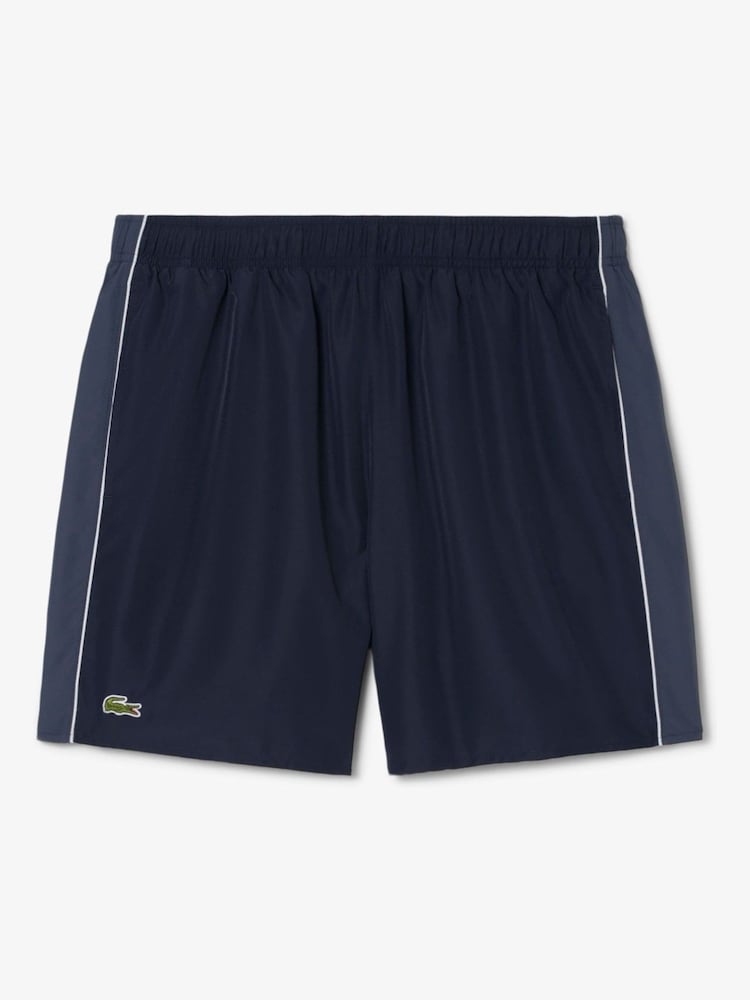 Lacoste Black Mid Length Colorblock Swim  Shorts - Image 1 of 5