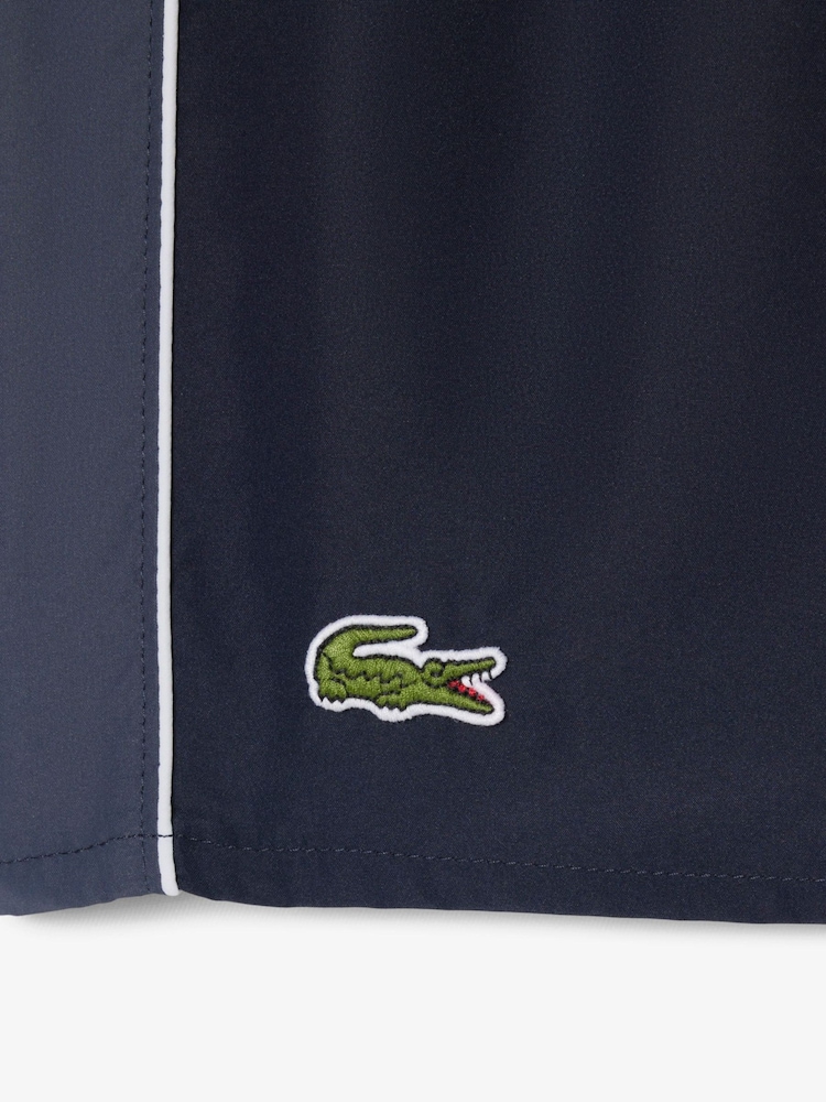 Lacoste Black Mid Length Colorblock Swim  Shorts - Image 9 of 9