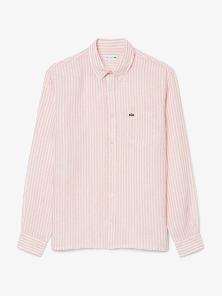 Lacoste Regular Fit Striped Linen Shirt - Εικόνα 1 του 3