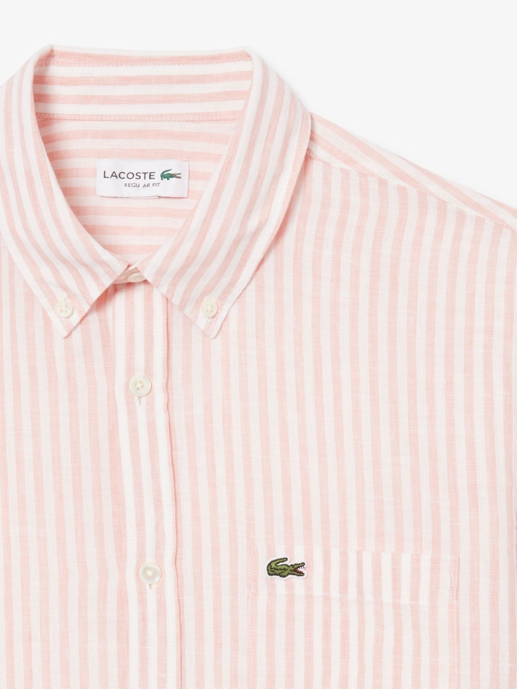 Lacoste Regular Fit Striped Linen Shirt - Εικόνα 2 του 3
