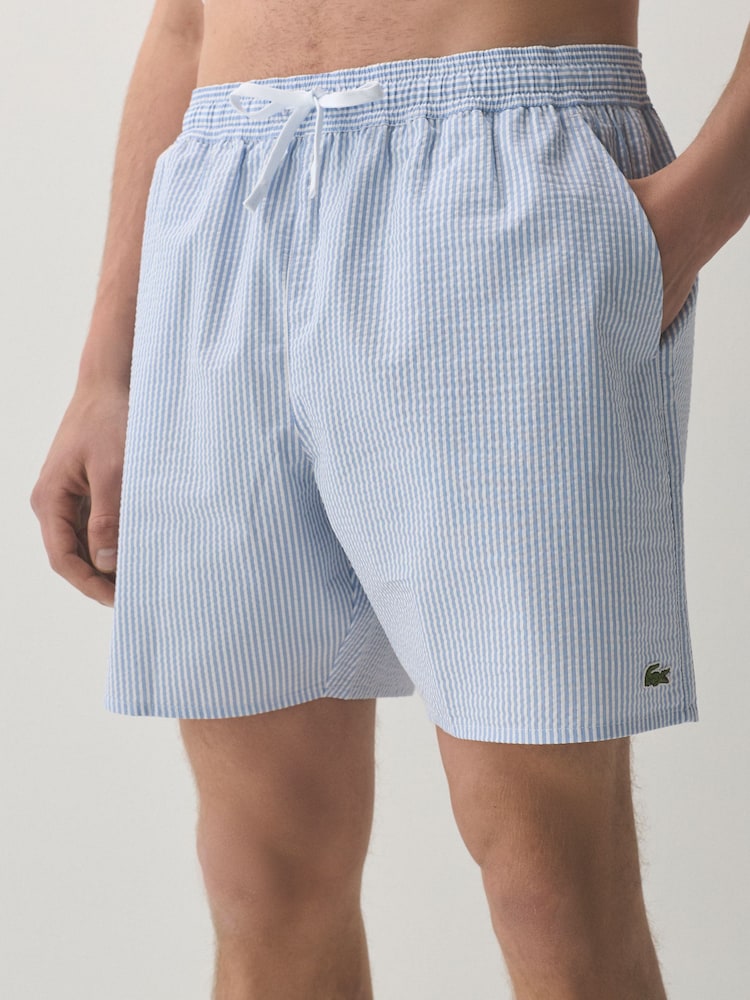 Lacoste Mid Length Striped Swim Trunks - Bild 1 von 6