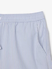 Lacoste White Mid Length Striped Swim Trunks - Image 10 of 12