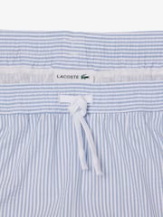 Lacoste White Mid Length Striped Swim Trunks - Image 9 of 12