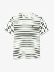 Lacoste Green Classic Fit Striped Cotton T-Shirt - Image 1 of 1