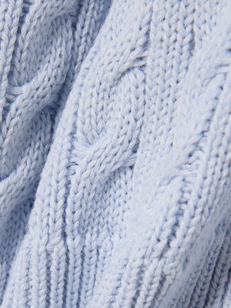 Lacoste Blue Cable Knit Cotton Sweater - Image 3 of 3 Lacoste Blue Cable Knit Cotton Sweater - Image 3 of 3