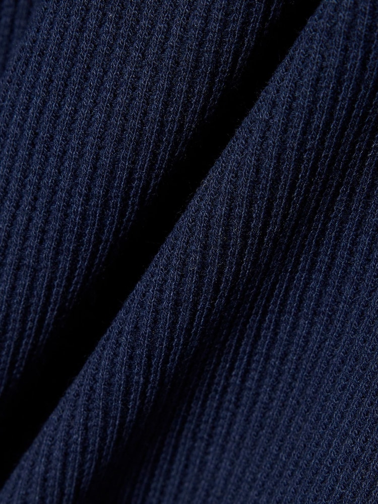 Lacoste Blue Boxy Henley T-Shirt - Image 2 of 4