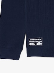 Lacoste Blue Boxy Henley T-Shirt - Image 3 of 4