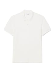 Lacoste White Regular Fit Ribbed Cotton Polo Shirt - Image 1 of 3